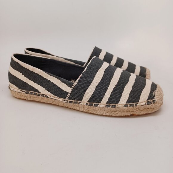 Lucky Brand Flats Tashii Canvas Espadrilles Black Stripes Womens 7 - Picture 9 of 15